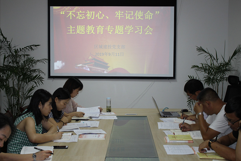 區(qū)城建投公司黨支部開(kāi)展“先學(xué)、先查、先改”工作 預(yù)熱 “不忘初心、牢記使命”主題教育工作